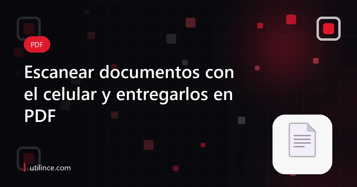Teléfono fotografiando un documento sobre una mesa