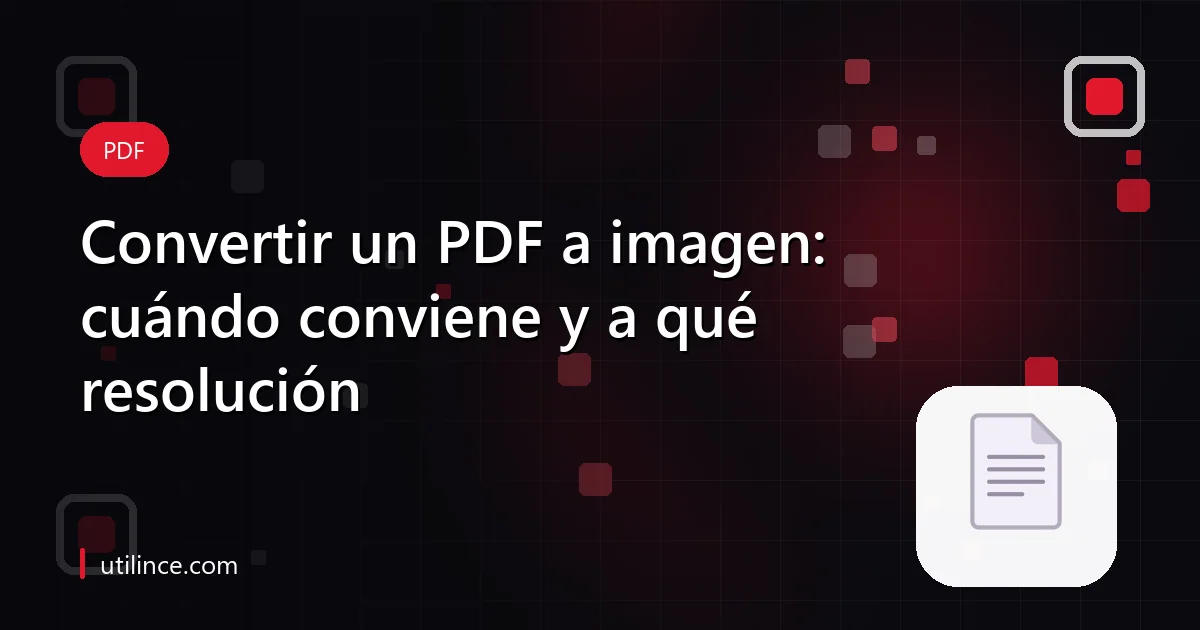 Página de PDF convirtiéndose en imagen